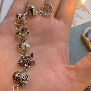 Sterling Silver STAR WARS Charm Bracelet!! 🪐🌜🌟